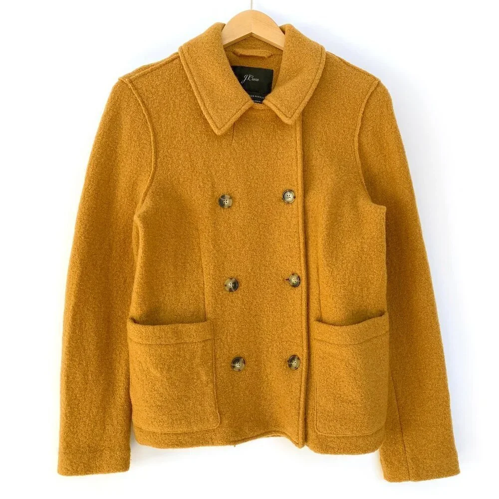 J.Crew Italian Boiled Wool Double Breasted Jacket 6